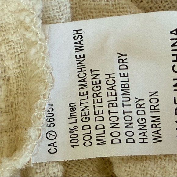 White Linen Button-Up Shirt - Picture 5 of 7